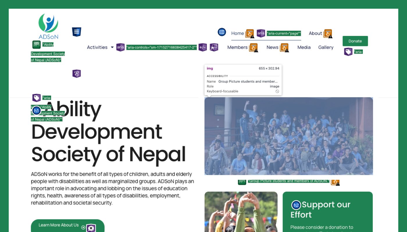 Adson Nepal Website ADA Compliant Screenshot